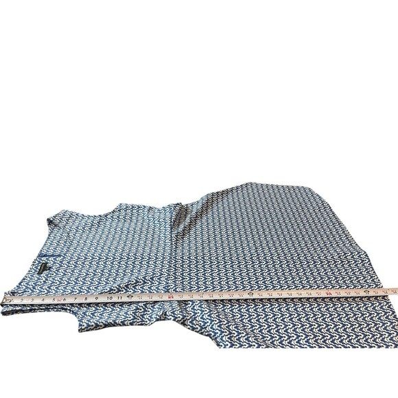 Talbots Blue Patterned Sleeveless A-line Fit & Flare Tea Dress L EUC - Picture 7 of 13